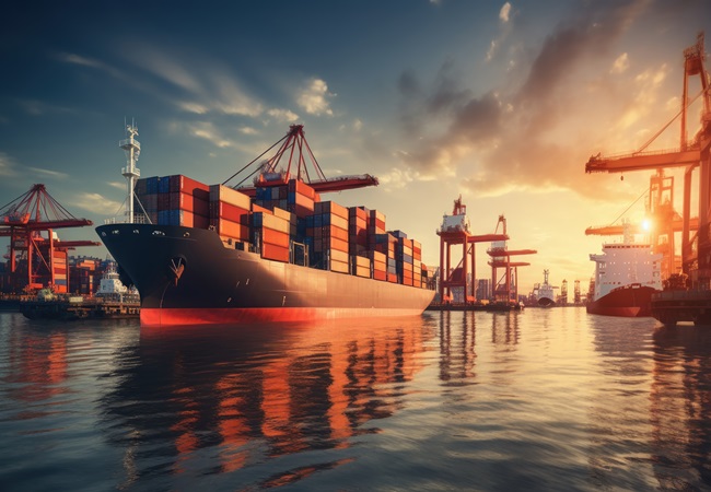 Como é feito o transporte de container?